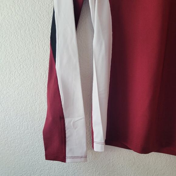 Asics Women's Roll Shot Maroon and White Long Sleeve Top Size Small NWT Athletic - Picture 8 of 10